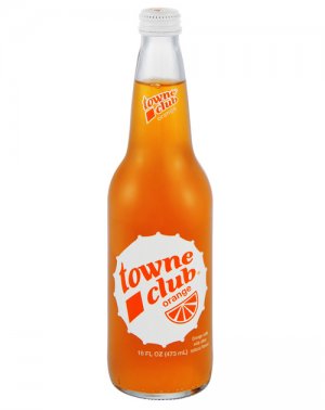 Towne Club Orange - 16oz Glass