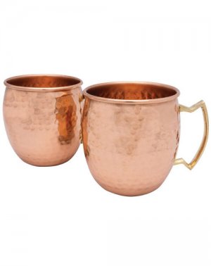 Copper Mug Set - Hammered Finish